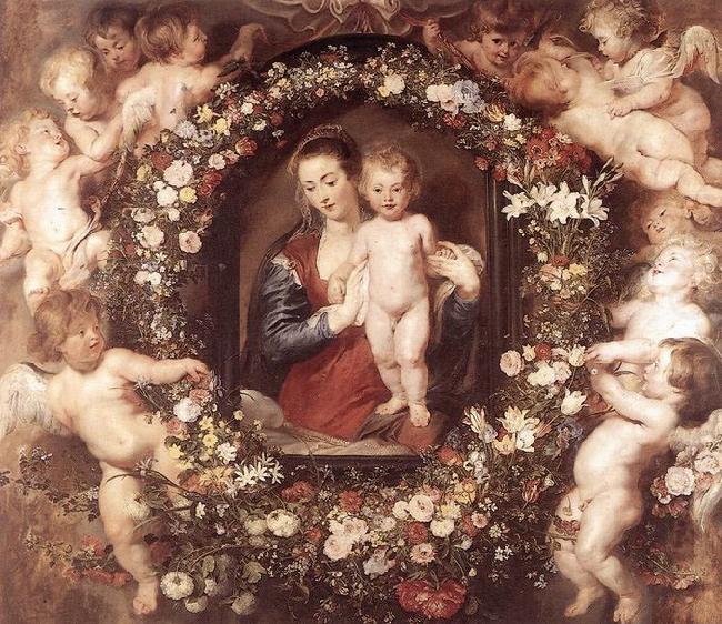 Madonna in Floral Wreath, RUBENS, Pieter Pauwel